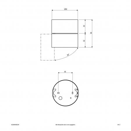 EVN Decken- und Wand Anbauleuchte, IP20 AS200909D2W