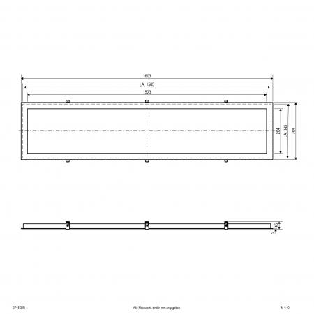 EVN Einbaurahmen für Systemdecken-Einbaupanel BP15EBR