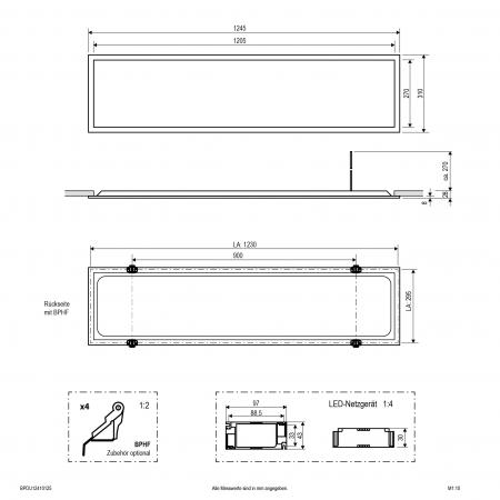 EVN LED Einbaupanel für Rasterdecken BPDU12410125