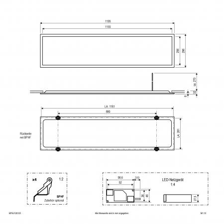 EVN LED Einbaupanel für Rasterdecken BPSU120125
