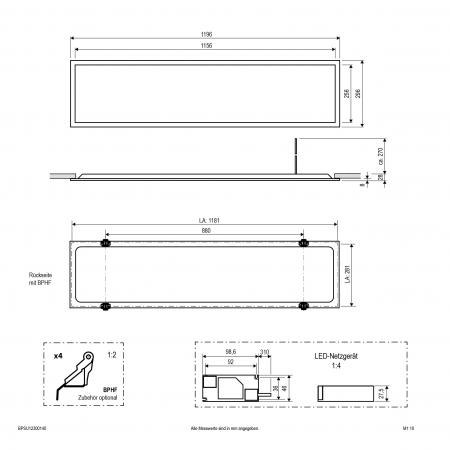 EVN LED Einbaupanel BPSU12300140