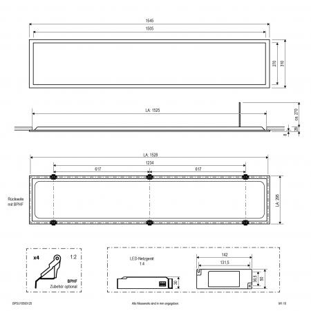 EVN LED Einbaupanel für Rasterdecken BPSU15500125