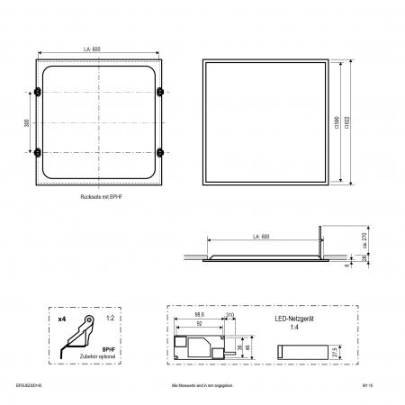 EVN LED Einbaupanel für Rasterdecken BPSU62300140