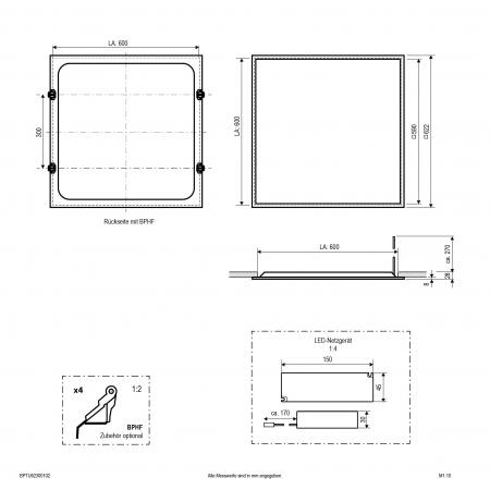 EVN LED Einbaupanel für Rasterdecken BPTU62300102