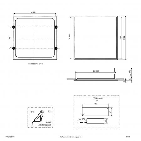 EVN LED Einbaupanel für Rasterdecken BPTU62300140