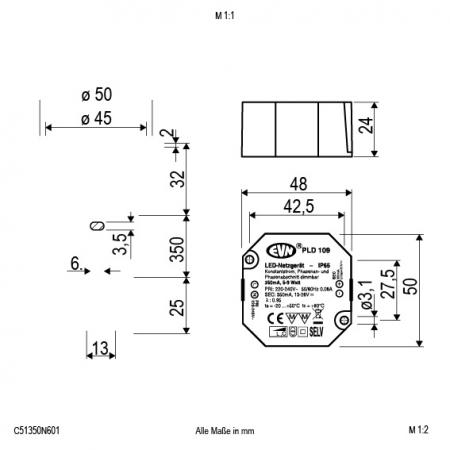 EVN COB LED-Einsatz inkl. Netzgerät C51350N601