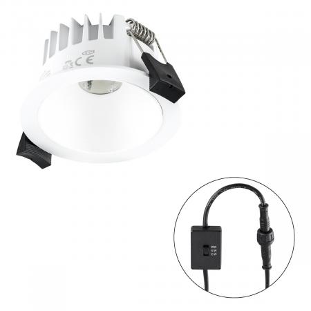 EVN C54N06010125 LED Deckeneinbauleuchte REFLECTO 6W 3000K/4000K/5700K 531lm weiß rund IP54 dimmbar Einbaudurchmesser 68mm