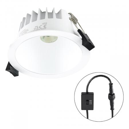 EVN C54N10010125 LED Deckeneinbauleuchte REFLECTO 10W 3000K/4000K/5700K 820lm weiß rund IP54 dimmbar Einbaudurchmesser 90mm