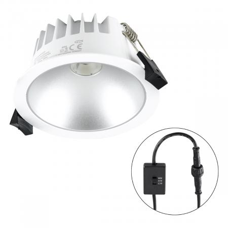 EVN C54N10011425 LED Deckeneinbauleuchte REFLECTO 10W 3000K/4000K/5700K 820lm weiß rund IP54 dimmbar Einbaudurchmesser 90mm