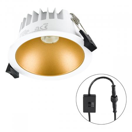 EVN C54N10012125 LED Deckeneinbauleuchte REFLECTO 10W 3000K/4000K/5700K 820lm weiß rund IP54 dimmbar Einbaudurchmesser 90mm