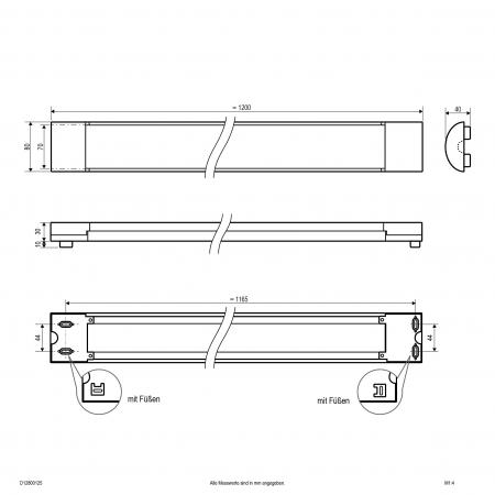 EVN LED Anbauleuchte, schaltbar D12800125