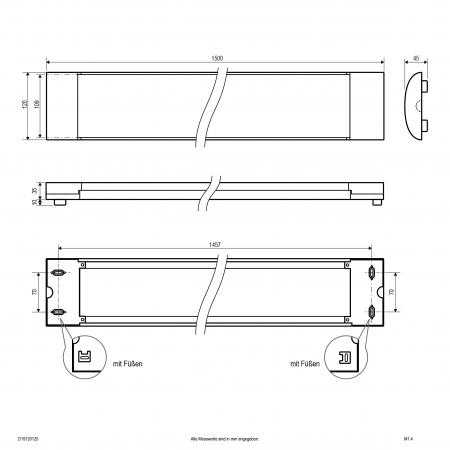 EVN LED Anbauleuchte, schaltbar D15120125
