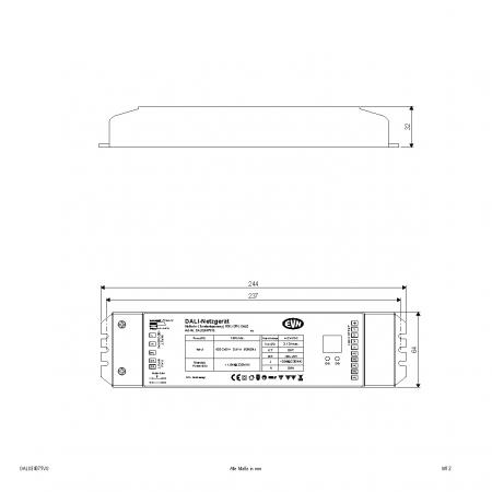 EVN DALI Dimmer-Empfänger inkl. Netzgerät DALD24075VS