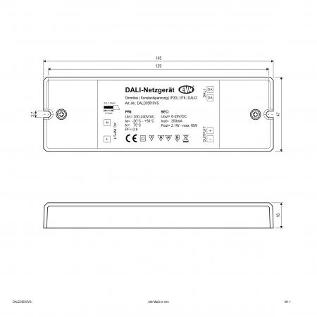 EVN DALI Dimmer-Empfänger inkl. Netzgerät DALD35010VS