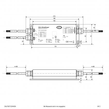 EVN DALI-Multicolor-Empfänger für 12-48V/DC, IP67 DALPD6712244X5A