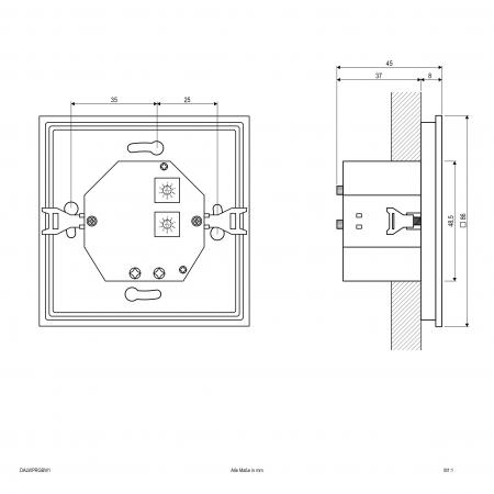 EVN DALI Wand-Control-Panel für RGBW, weiß DALWPRGBW1