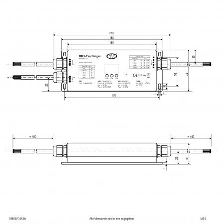 EVN DMX-Controller für 12-48V/DC DMX67C4X5A