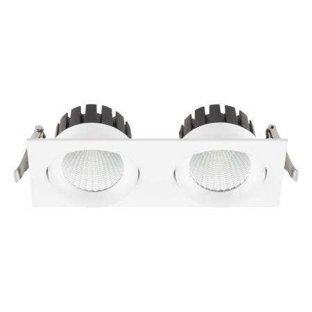 EVN DR54200125 QUADRI LED Deckeneinbauleuchte rechteckig 20W 3000K/4000K/5000K weiß dimmbar IP54 Einbaumaß 182 x 85 mm