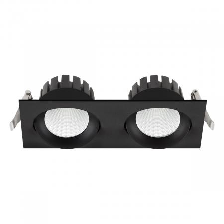 EVN DR54200925 QUADRI LED Deckeneinbauleuchte rechteckig 20W 3000K/4000K/5000K schwarz dimmbar IP54 Einbaumaß 180 x 68 mm