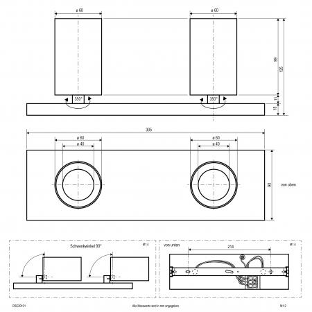 EVN LED-Deckenanbauleuchte, IP20 DSE20101