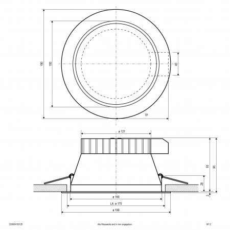 EVN LED Deckenleuchte mit Switch f. Lichtfarbe u. Watt DSM54190125