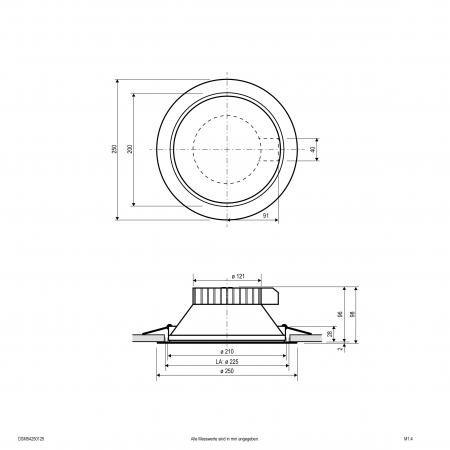 EVN LED Deckenleuchte mit Switch f. Lichtfarbe u. Watt DSM54250125