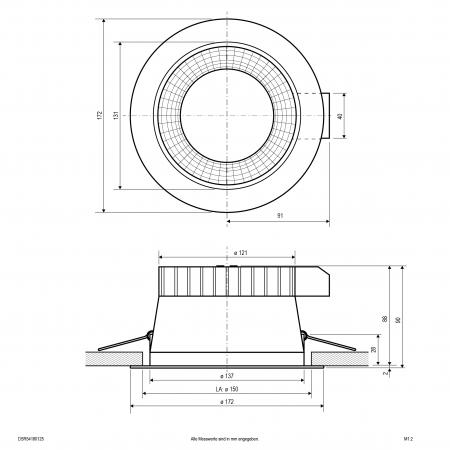 EVN LED Deckenleuchte mit Switch f. Lichtfarbe u. Watt DSR54180125