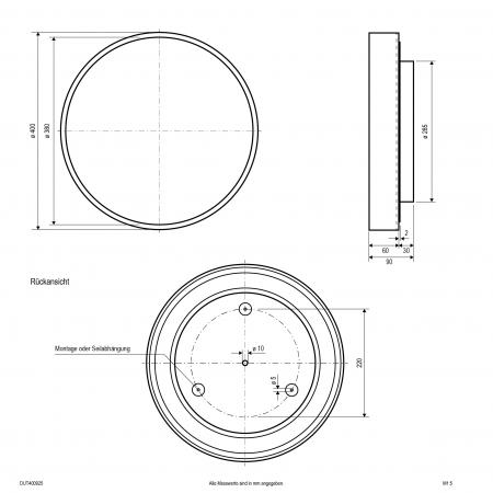 EVN LED Deckenanbauleuchte mit CCT Switch DUT400925