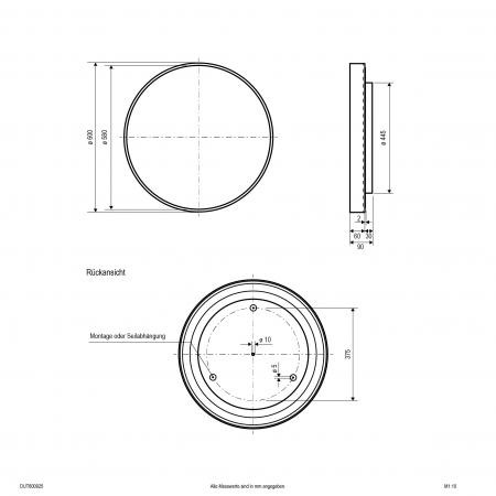 EVN LED Deckenanbauleuchte mit CCT Switch DUT600925