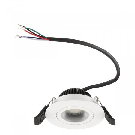 EVN E4406019902 COMPACTO68 RGBW LED Deckeneinbauleuchte rund schwenkbar 6W RGBW 3000K weiß IP44 Einbaudurchmesser 68 mm