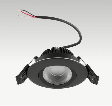 EVN E4406090125 COMPACTO68 Tunable White LED Deckeneinbauleuchte rund schwenkbar 6W 2700K-6500K 460lm schwarz IP44 Einbaudurchmesser 68 mm