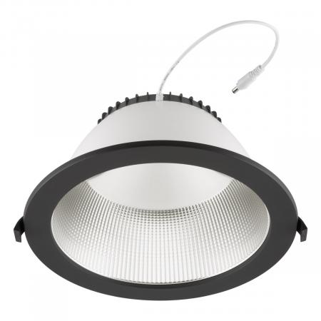 EVN ED54500925 LED Deckeneinbauleuchte DALI-2 dimmbar 50W 3000K-5700K 6350lm schwarz IP54 Notlicht Einbaudurchmesser 240 mm