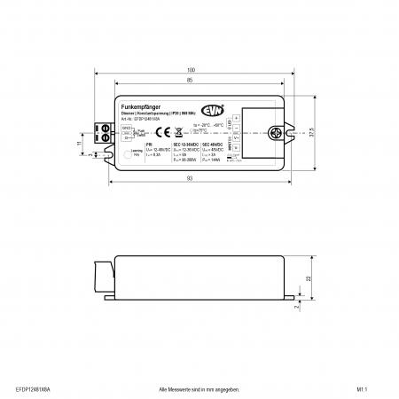 EVN LED Funk-Dimmer-Empfänger EFDP12481X8A