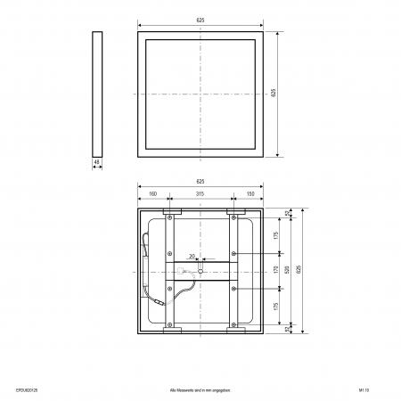 EVN LED Deckenanbaupanel EPDU620125