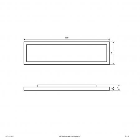 EVN LED Deckenanbaupanel mit direktem und indirektem Lichtanteil EPSUD120125