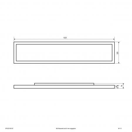 EVN LED Deckenanbaupanel mit direktem und indirektem Lichtanteil EPSUD150125