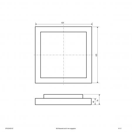 EVN LED Deckenanbaupanel mit direktem und indirektem Lichtanteil EPSUD420125