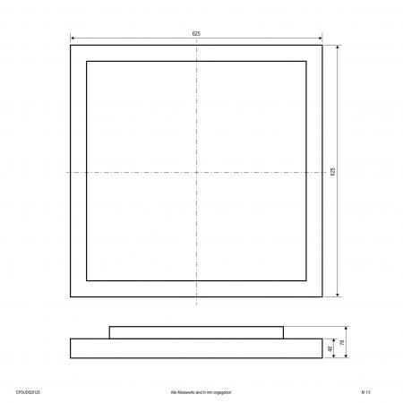 EVN LED Deckenanbaupanel mit direktem und indirektem Lichtanteil EPSUD620125