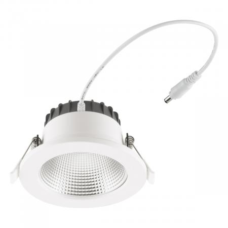 EVN ET54100125 LED Deckeneinbauleuchte rund 10W 1250lm 3000K/4000K/5700K weiß dimmbar Notlicht IP54 Einbaudurchmesser 90mm