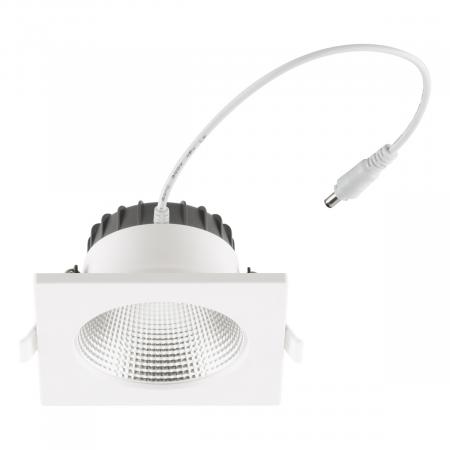 EVN ET54104125 LED Deckeneinbauleuchte 10W 1250lm 3000K/4000K/5700K weiß quadratisch Einbaudurchmesser 90 mm