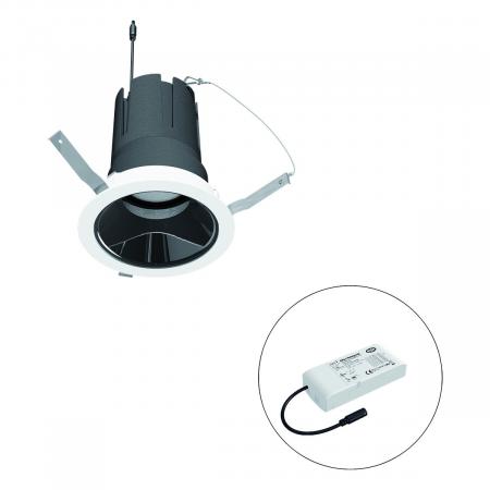 EVN F01R09SM2530L55D COB-LED Deckeneinbauleuchte 25W 3000K Warmweiß CRI92 DALI dimmbar 55° Einbaudurchmesser 125mm