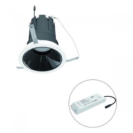 EVN F01R09SM3840L55P COB LED Deckeneinbauleuchte 38W 4000K Neutralweiß 55° Einbaudurchmesser 150mm