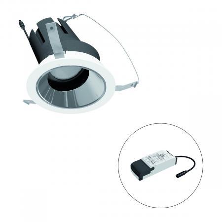 EVN F01R11AM1840L55P COB-LED Deckeneinbauleuchte 18W 4000K 2205lm CRI92 Dimmbar Ø100mm Einbaudurchmesser