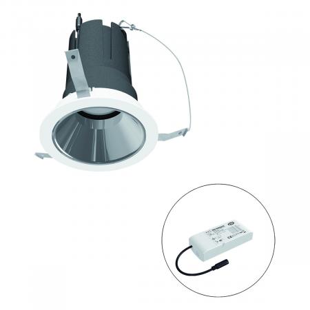 EVN F01R11SM1830L15D COB-LED Deckeneinbauleuchte 18W 3000K 2100lm 15° weiß DALI dimmbar Einbaudurchmesser 100mm