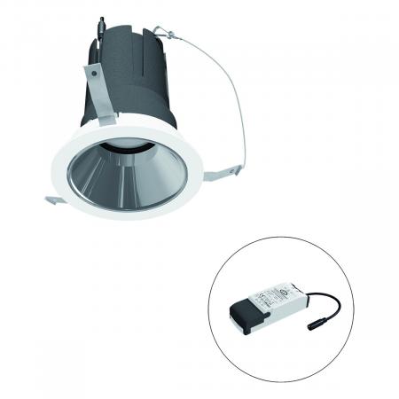 EVN F01R11SM1830L55P COB-LED Deckeneinbauleuchte 18W 3000K 2100lm 55° weiß Einbaudurchmesser 100mm