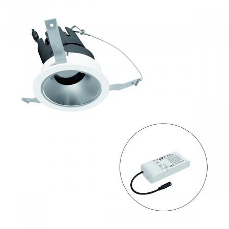 EVN F01R14AM0630L15D COB-LED Deckeneinbauleuchte 6W 3000K 700lm 15° DALI dimmbar Einbaudurchmesser 73mm