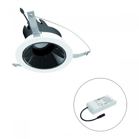 SELECTO F02R09AM0630L55D COB-LED Deckeneinbauleuchte DALI-2 6 W 3000 K Warmweiß 700 lm 55° Einbaudurchmesser 90 mm