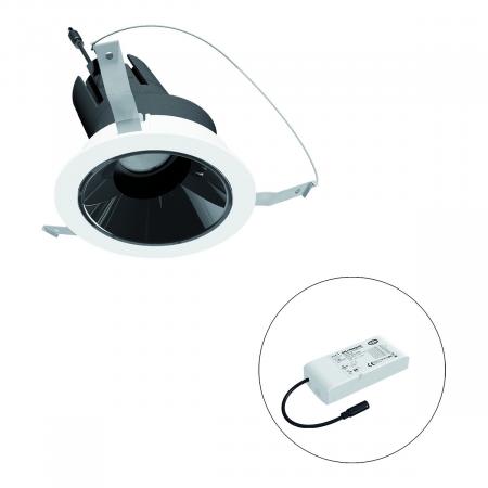 EVN F02R09AM1340L24D COB-LED Deckeneinbauleuchte 13W 4000K 1593lm 24° DALI-2 dimmbar Einbaudurchmesser 90 mm