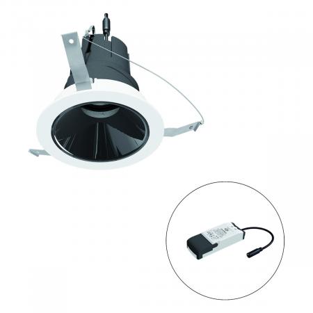 EVN F02R09SM0630L55P COB-LED Deckeneinbauleuchte 6 W 3000 K Warmweiß 700 lm 55° Abstrahlwinkel Einbaudurchmesser 90 mm