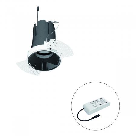 EVN F02R09SM2540L24D COB-LED Deckeneinbauleuchte 25W 4000K 3063lm 24° mediumstrahlend DALI-2 dimmbar drehbar Einbaudurchmesser 121 mm